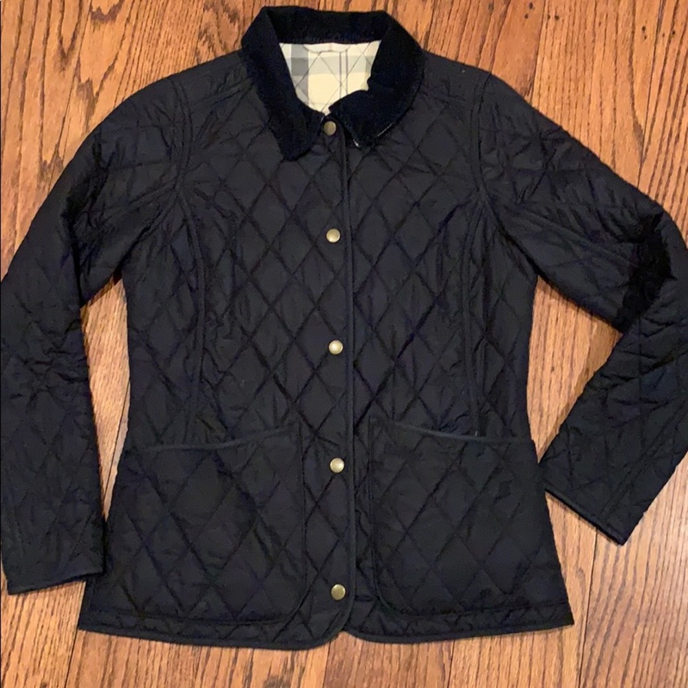 Barbour Quilted Jacket w/ Tartan Lining Sz UK 8